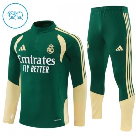 Real Madrid Tréninkový Mikina Dětské Čtvrt Zip Zelená 2026-27