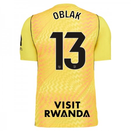 Levné Atlético Madrid Oblak 13 Brankářské Žlutá 2026-27 Krátký Rukáv