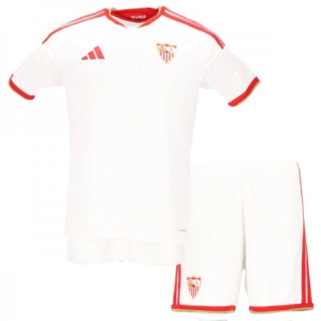 Levné Sevilla FC Dětské Domácí Fotbalové dresy 2026-27 Krátký Rukáv