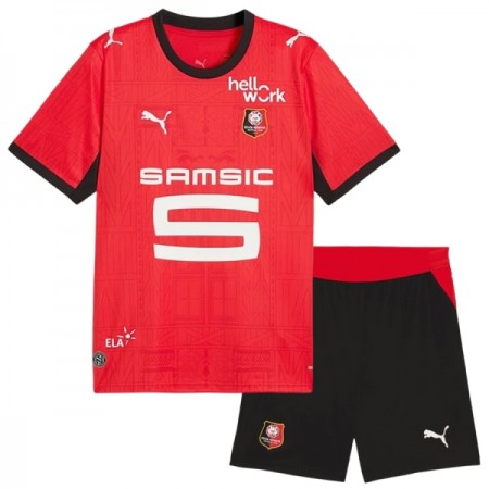 Levné Stade Rennais Dětské Domácí Fotbalové dresy 2026-27 Krátký Rukáv