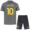 Levné Inter Milán Lautaro 10 Dětské Alternativní Fotbalové dresy 2026-27 Krátký Rukáv