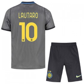 Levné Inter Milán Lautaro 10 Dětské Alternativní Fotbalové dresy 2026-27 Krátký Rukáv