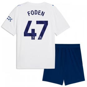 Levné Manchester City Foden 47 Dětské Alternativní Fotbalové dresy 2026-27 Krátký Rukáv